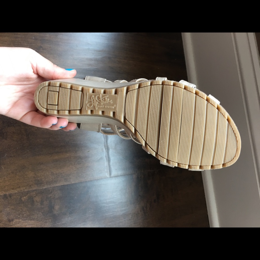 Tan Wedge Comfort Sandals